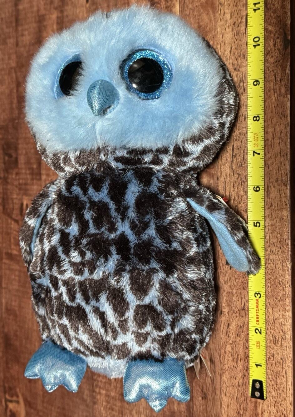 TY Beanie Boos Yago the Owl with Glitter Eyes 9”with Hang Tags